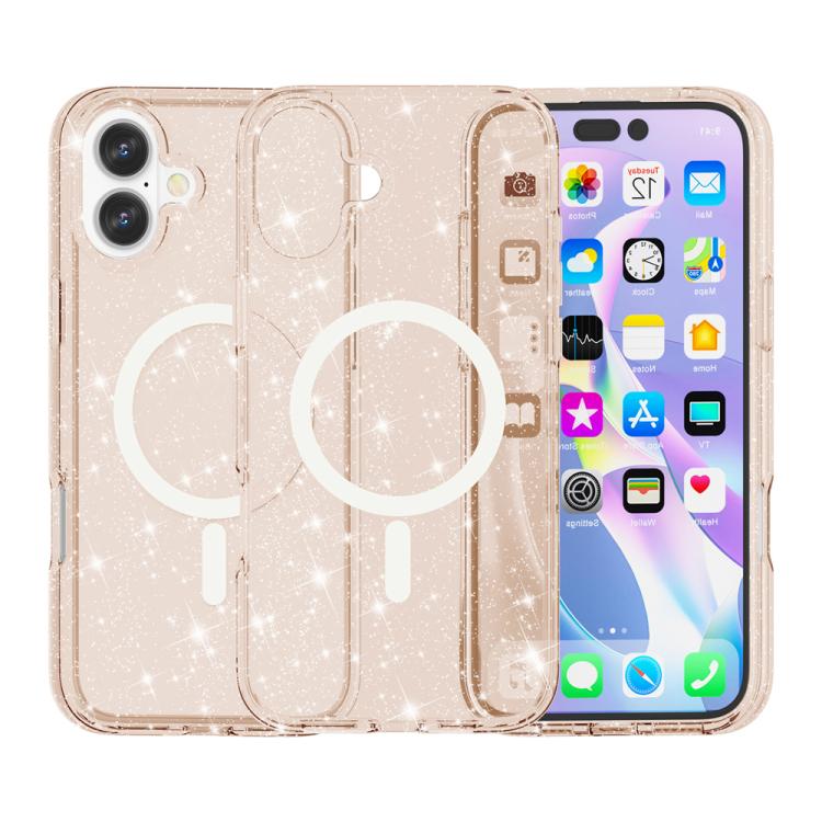 Glitzerpuder-MagSafe-Magnet-Handyhülle im Terminator-Stil, für iPhone 17 Pro Max, für iPhone 17 Pro, für iPhone 17, für iPhone Air