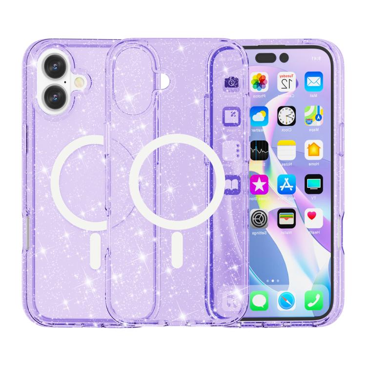 Glitzerpuder-MagSafe-Magnet-Handyhülle im Terminator-Stil, für iPhone 17 Pro Max, für iPhone 17 Pro, für iPhone 17, für iPhone Air