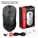 HXSJ T68 3 Modi Kabelgebundene 2,4 G BT5.1 Kabellose Leichte Gaming-Maus, T68