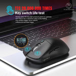 HXSJ T68 3 Modi Kabelgebundene 2,4 G BT5.1 Kabellose Leichte Gaming-Maus, T68