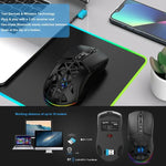 HXSJ T26 Dual-Mode 2.4G BT5.1 Wiederaufladbare Kabellose Maus, T26