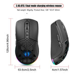 HXSJ T26 Dual-Mode 2.4G BT5.1 Wiederaufladbare Kabellose Maus, T26