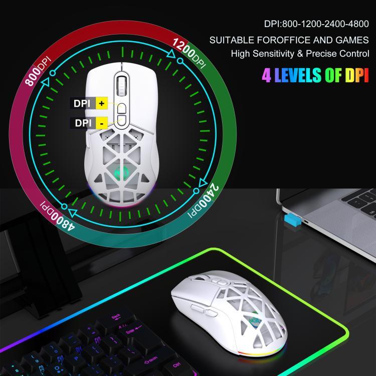 HXSJ T26 Dual-Mode 2.4G BT5.1 Wiederaufladbare Kabellose Maus, T26