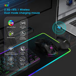 HXSJ T26 Dual-Mode 2.4G BT5.1 Wiederaufladbare Kabellose Maus, T26