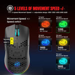 HXSJ T66 3 Modi kabelgebundene 2.4G BT5.3 kabellose RGB wiederaufladbare Maus, T66
