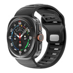 Gestreiftes, zweifarbiges Silikon-Uhrenarmband, für Samsung Galaxy Watch Ultra 47 mm / Ultra 2025