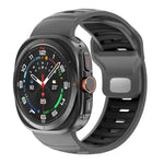 Gestreiftes, zweifarbiges Silikon-Uhrenarmband, für Samsung Galaxy Watch Ultra 47 mm / Ultra 2025