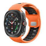 Gestreiftes, zweifarbiges Silikon-Uhrenarmband, für Samsung Galaxy Watch Ultra 47 mm / Ultra 2025