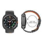 Gestreiftes, zweifarbiges Silikon-Uhrenarmband, für Samsung Galaxy Watch Ultra 47 mm / Ultra 2025