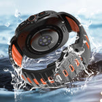 Gestreiftes, zweifarbiges Silikon-Uhrenarmband, für Samsung Galaxy Watch Ultra 47 mm / Ultra 2025