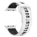 Gemustertes Silikon-Uhrenarmband mit umgekehrter Dornschließe, für Apple Watch 46 mm / 49 mm / 45 mm / 44 mm