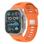 Gemustertes Silikon-Uhrenarmband mit umgekehrter Dornschließe, für Apple Watch 46 mm / 49 mm / 45 mm / 44 mm