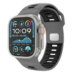 Gemustertes Silikon-Uhrenarmband mit umgekehrter Dornschließe, für Apple Watch 46 mm / 49 mm / 45 mm / 44 mm