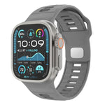 Gemustertes Silikon-Uhrenarmband mit umgekehrter Dornschließe, für Apple Watch 46 mm / 49 mm / 45 mm / 44 mm