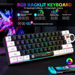 HXSJ V700WB Kabelgebundene RGB-Hintergrundbeleuchtung Membran-Tastatur, 61 Tasten, Kabellänge: 1,7 m, V700WB