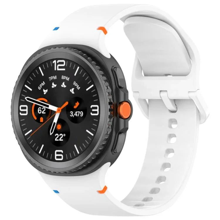 Für Samsung Galaxy Watch8 Classic 46 mm / Watch8 44 mm / 40 mm xDfind genähtes, einfarbiges Silikonarmband, 20 mm, 22 mm