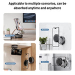K10A Three-axis Folding Vacuum Adsorption Magnetic Car Phone Holder, K10A (White), K10A (Black), K10A (Grey)