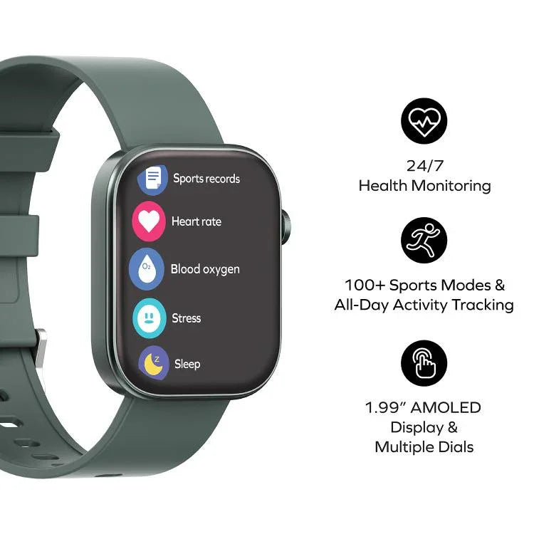 MOMAX SW3S 1,99 Zoll Bildschirm 3 ATM wasserdichte Smart-Sportuhr