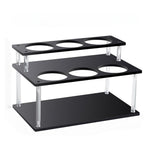 YX164 Acryl 2-stöckiger Kaffeeprodukt-Flaschenregal-Organizer, YX164