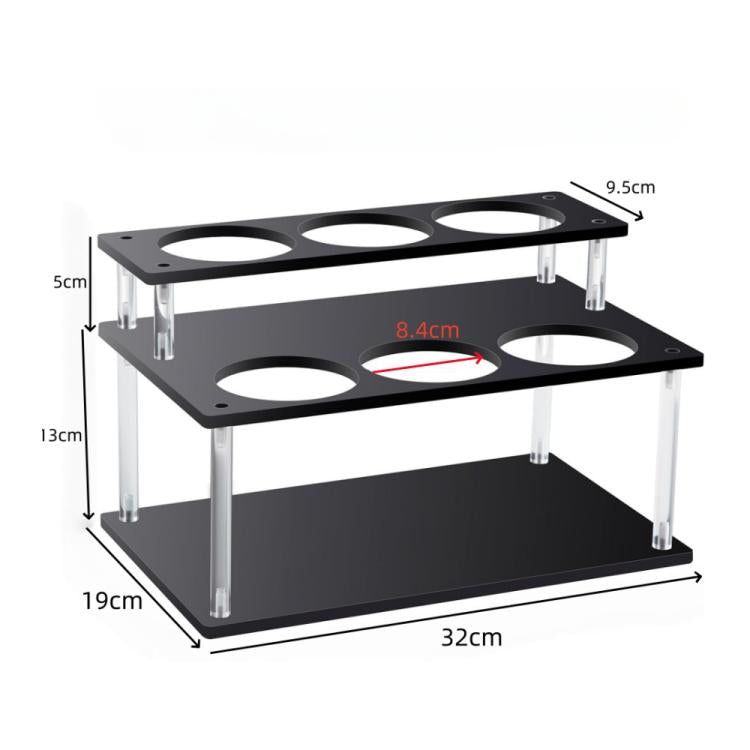 YX164 Acryl 2-stöckiger Kaffeeprodukt-Flaschenregal-Organizer, YX164