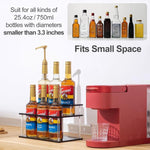 YX164 Acryl 2-stöckiger Kaffeeprodukt-Flaschenregal-Organizer, YX164