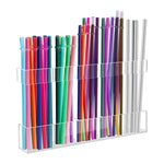 YX166 Wandhalterung für Strohhalme aus Acryl, mit doppelseitigen Klebestreifen, YX166