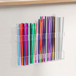 YX166 Wandhalterung für Strohhalme aus Acryl, mit doppelseitigen Klebestreifen, YX166