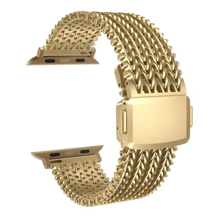 Magnetisches Edelstahl-Mesh-Armband, passend für Apple Watch 46 mm / 49 mm / 45 mm / 44 mm und 42 mm / 41 mm / 40 mm / 38 mm