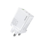 WK WP-U66 Kinkong 65W Dual USB-C / Type-C + USB GaN Schnellladegerät, UK-Stecker, US-Stecker, EU-Stecker