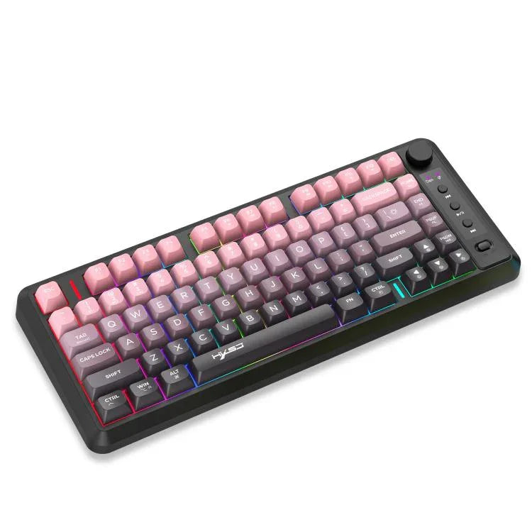 HXSJ L400 Drei-Modus Drahtlose RGB-Beleuchtung Dünnfilm-Tastatur mit 81 Tasten