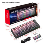 HXSJ L400 Drei-Modus Drahtlose RGB-Beleuchtung Dünnfilm-Tastatur mit 81 Tasten