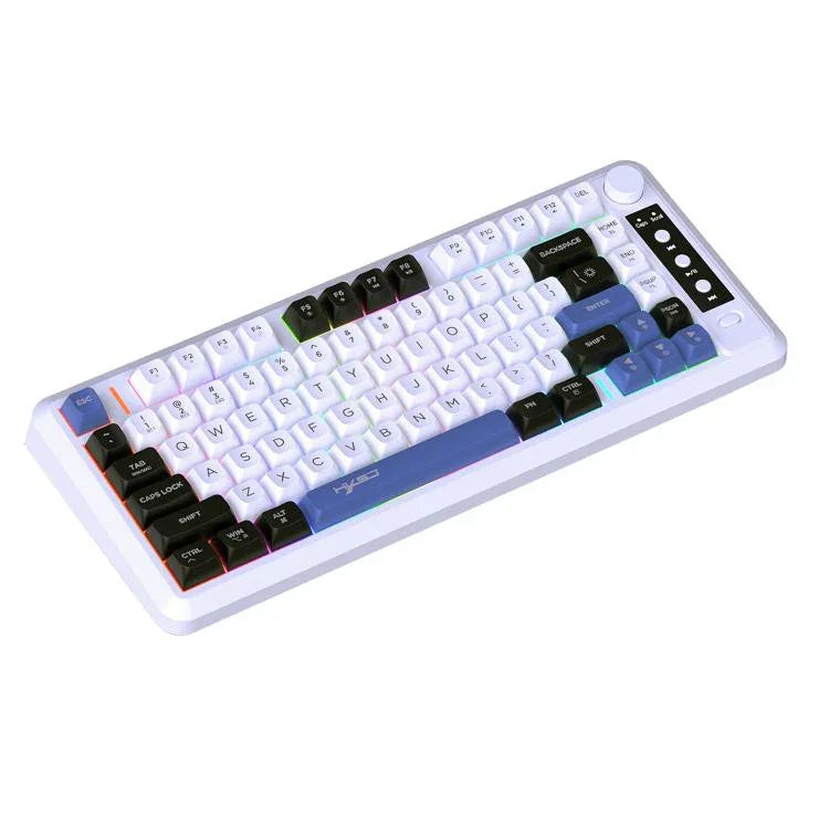 HXSJ L400 Drei-Modus Drahtlose RGB-Beleuchtung Dünnfilm-Tastatur mit 81 Tasten
