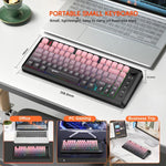 HXSJ L400 Drei-Modus Drahtlose RGB-Beleuchtung Dünnfilm-Tastatur mit 81 Tasten
