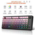HXSJ L400 Drei-Modus Drahtlose RGB-Beleuchtung Dünnfilm-Tastatur mit 81 Tasten