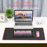 HXSJ L400 Drei-Modus Drahtlose RGB-Beleuchtung Dünnfilm-Tastatur mit 81 Tasten