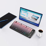 HXSJ L400 Drei-Modus Drahtlose RGB-Beleuchtung Dünnfilm-Tastatur mit 81 Tasten