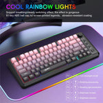 HXSJ L400 Drei-Modus Drahtlose RGB-Beleuchtung Dünnfilm-Tastatur mit 81 Tasten