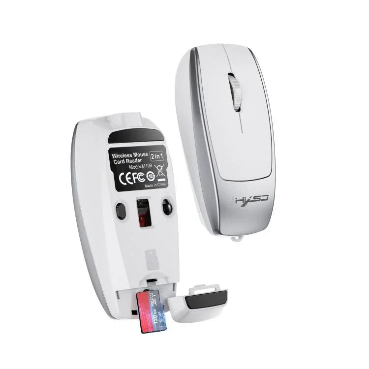 HXSJ M109 Mini Wireless-Maus, 3D Rechts, TF-Kartenleser, 4D Leise Tasten