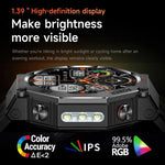 KC91 1,39 Zoll IPS-Bildschirm 3 ATM Outdoor GPS Smartwatch mit Taschenlampe