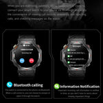 KC91 1,39 Zoll IPS-Bildschirm 3 ATM Outdoor GPS Smartwatch mit Taschenlampe