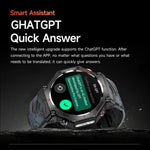 KC91 1,39 Zoll IPS-Bildschirm 3 ATM Outdoor GPS Smartwatch mit Taschenlampe