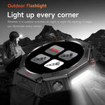 KC91 1,39 Zoll IPS-Bildschirm 3 ATM Outdoor GPS Smartwatch mit Taschenlampe