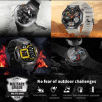 KC91 1,39 Zoll IPS-Bildschirm 3 ATM Outdoor GPS Smartwatch mit Taschenlampe