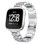 xDfind Diamond Jewelry Stainless Steel Watch Band, For Fitbit Charge 6 / 5 18mm, For Fitbit Inspire 3 12mm, For Fitbit Versa 4 / 3 / Sense2 / 1 20mm, For Fitbit Luxe / Special Edition 12mm, For Fitbit Inspire 2 / Ace 3 14mm, For Fitbit Charge 4 / 3 18mm