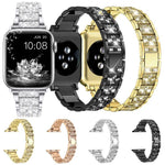 xDfind Diamantschmuck Edelstahl-Uhrenarmband, für Apple Watch 42 / 44 / 45 / 46 / 49 mm, für Apple Watch 38 / 40 / 41 / S10 42 mm