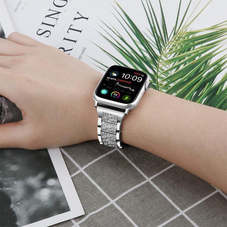xDfind Diamantschmuck Edelstahl-Uhrenarmband, für Apple Watch 42 / 44 / 45 / 46 / 49 mm, für Apple Watch 38 / 40 / 41 / S10 42 mm