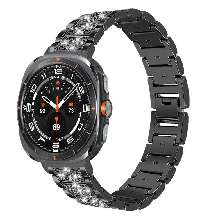 xDfind Diamantschmuck Edelstahl-Uhrenarmband, für Samsung Galaxy Watch Ultra / Ultra 2025, Samsung Galaxy Watch8 / Watch8 Classic, Samsung Galaxy Watch7 / FE / 6 / 5 / 4, Samsung Galaxy Fit3