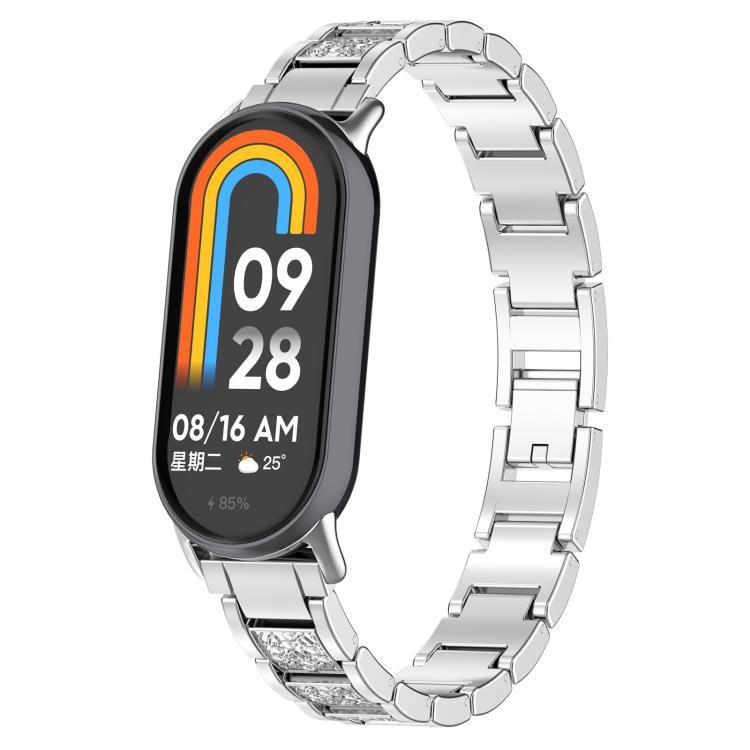 xDfind Diamond Jewelry Stainless Steel Watch Band, For Xiaomi Band 10 Pro / 9 Pro / Redmi Watch 6, For Xiaomi Smart Band 10 / 9 / 8 / NFC 14mm, For Redmi Watch 3 Active / Lite 20mm, For Redmi Watch 3 20mm