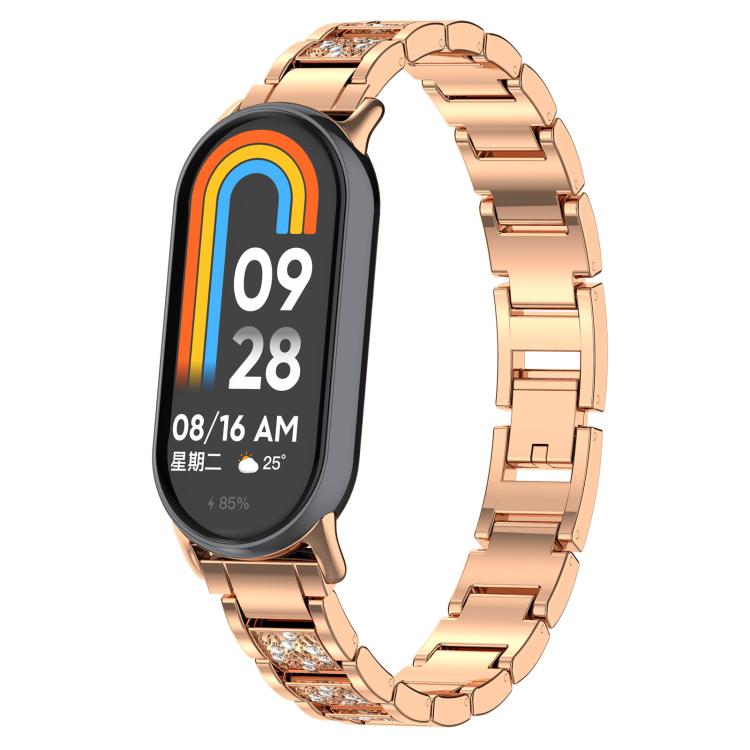 xDfind Diamond Jewelry Stainless Steel Watch Band, For Xiaomi Band 10 Pro / 9 Pro / Redmi Watch 6, For Xiaomi Smart Band 10 / 9 / 8 / NFC 14mm, For Redmi Watch 3 Active / Lite 20mm, For Redmi Watch 3 20mm
