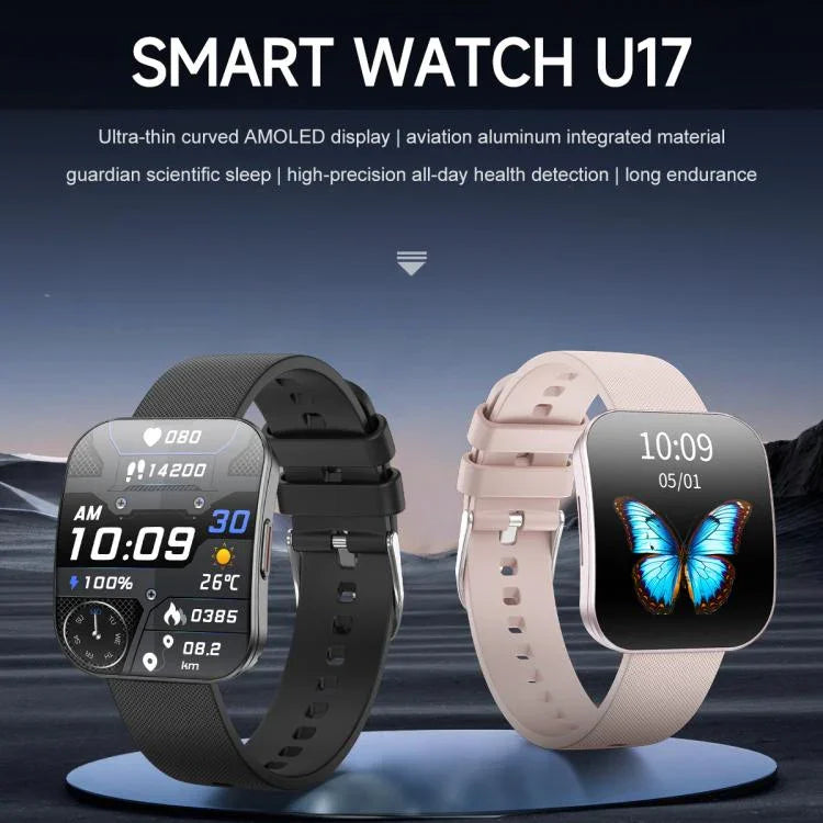 U17 1,85 Zoll ultradünnes Curved-Display IP68 Sport-Smartwatch